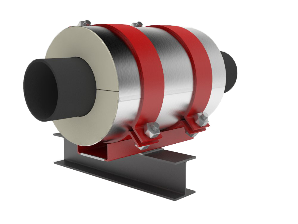 Sliding Insulated Pipe Support Heavy Duty, Base Mounted B2300 Pipe Shields Inc.